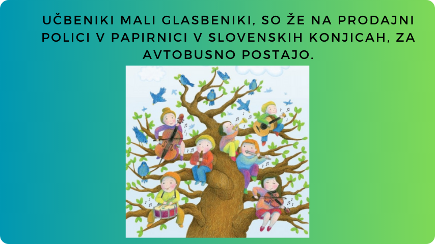 Učbeniki mali glasbeniki so že na prodajni polici